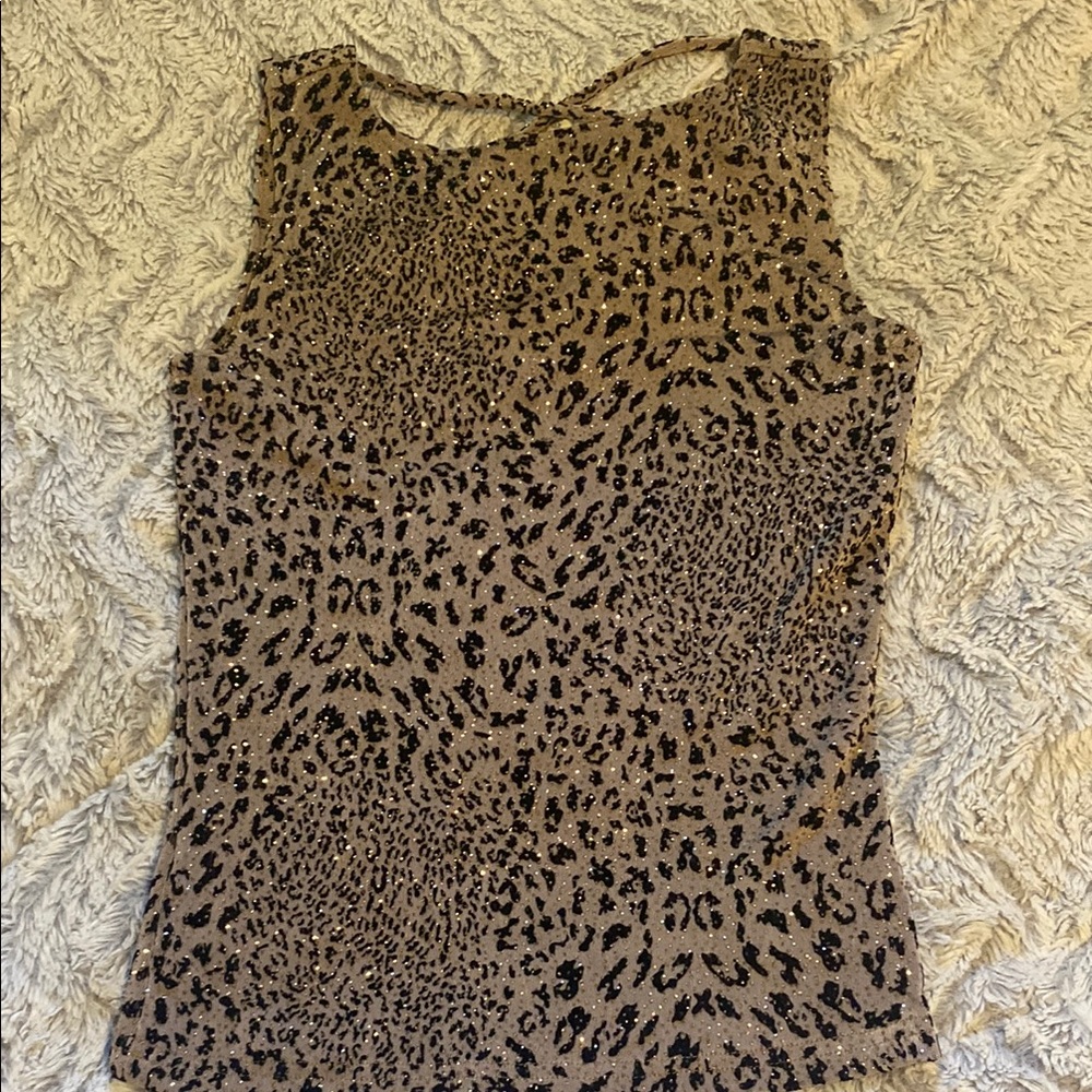 Leopard Print Sleeveless Top